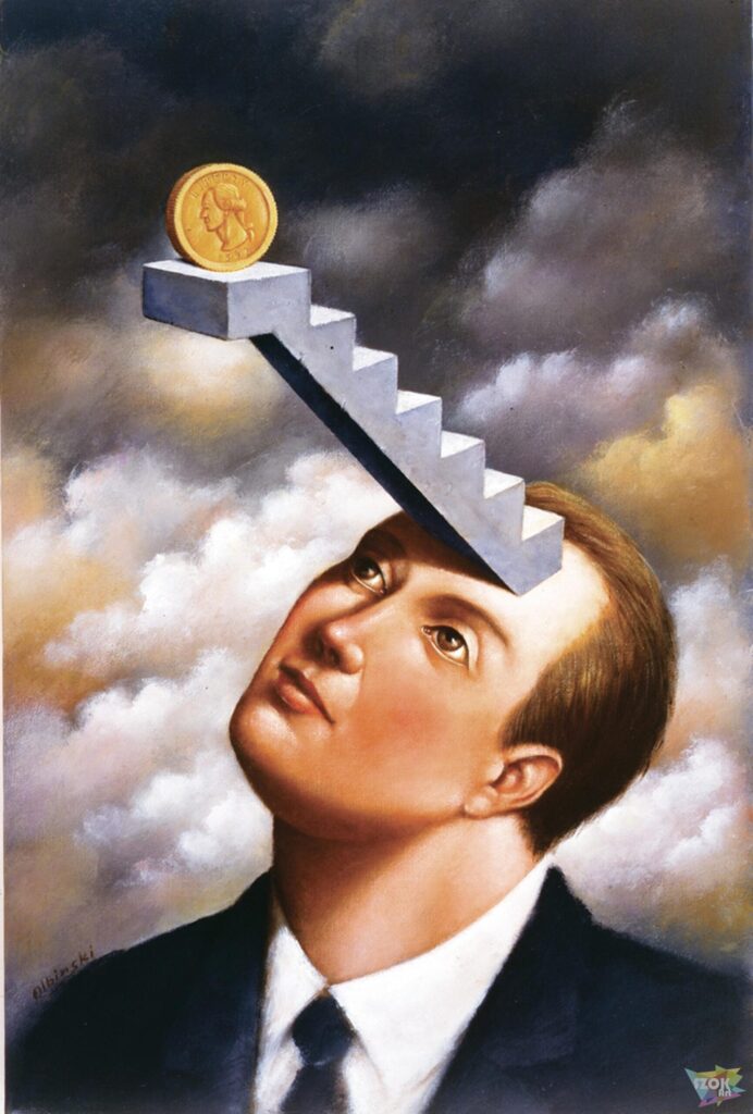 Rafał Olbiński-In the Shadowe of Money
