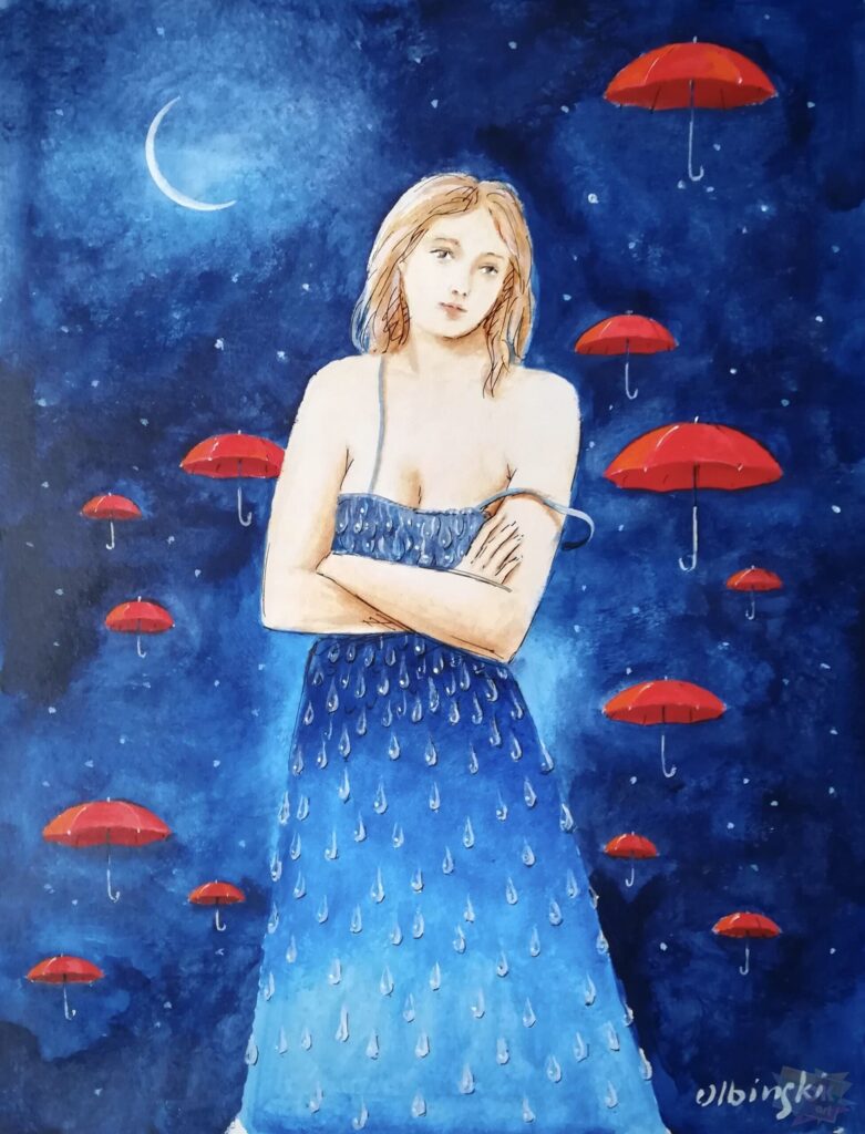 Rafał Olbiński-World of references in red