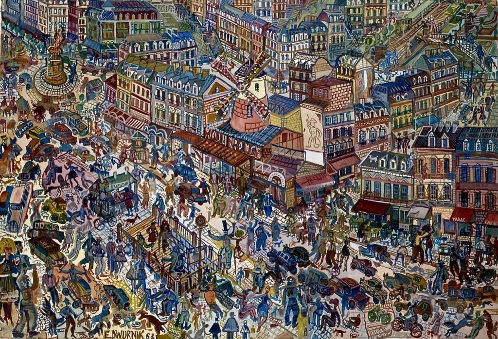 Edward Dwurnik-Paryż- Moulin Rouge