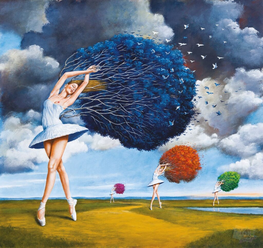 Rafał Olbiński-The Shape of Color Green inkografia