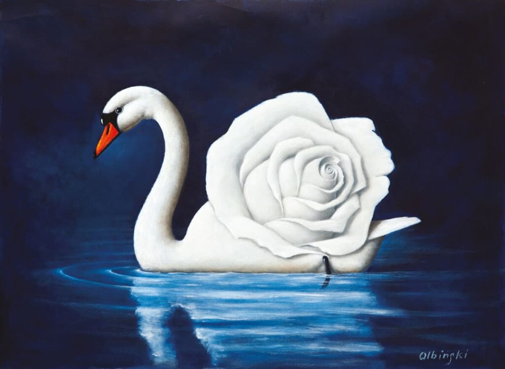 Rafał Olbiński-swan 2