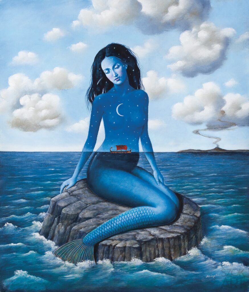 Rafał Olbiński-Listening to the mermaid song