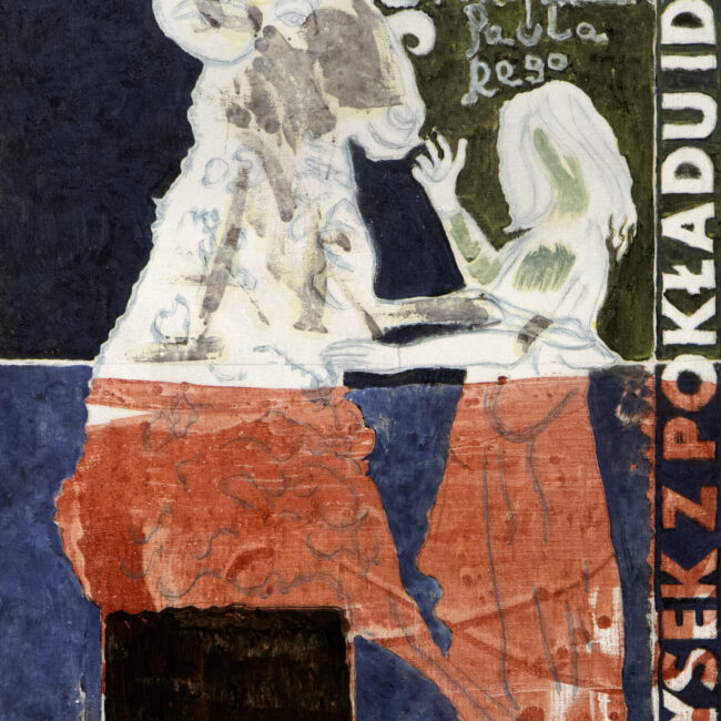 Marek Sobczyk „Łysek z pokładu Idy [Story Teller]", 2024, 70 cm x 60 cm, tempera jajowa na płótnie