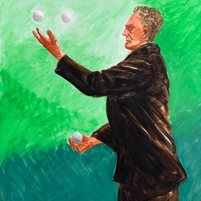 „Żonglowanie kulkami(Gerhart Hauptmann) 120x90, 2025