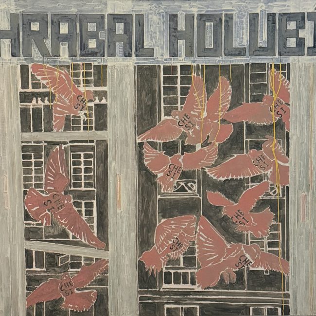 Hrabal gołębi [Hrabal Holubi], 2012, 125x133cm, tempera jajowa na płótnie